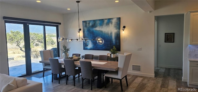 29918 Teal Run, Buena Vista, CO 81211 - dining space with wood finished floors, recessed lighting, and baseboards