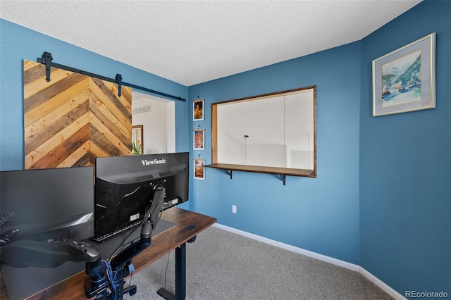 10512 Hyacinth St, Highlands Ranch, CO 80129 - office space featuring baseboards, carpet, and a textured ceiling