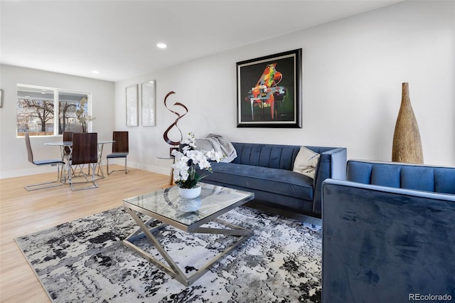 living room featuring hardwood / wood-style floors