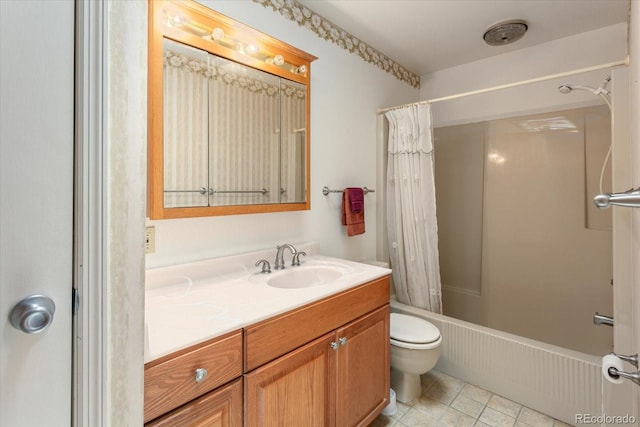 534 Crestone Ave, Salida, CO 81201 - bathroom with vanity, shower / bath combo with shower curtain, and tile patterned flooring