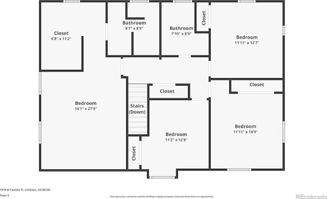 1579 W Costilla Pl, Littleton, CO 80120 - home floor plan