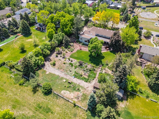 1579 W Costilla Pl, Littleton, CO 80120 - aerial view of property and surrounding area with nearby suburban area