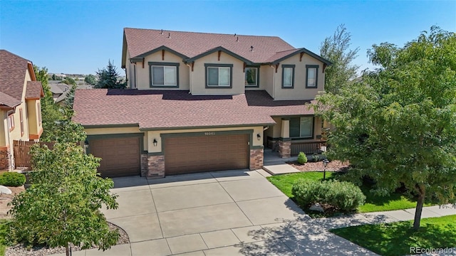 view of front of house featuring a garage