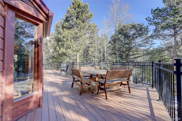 view of wooden terrace