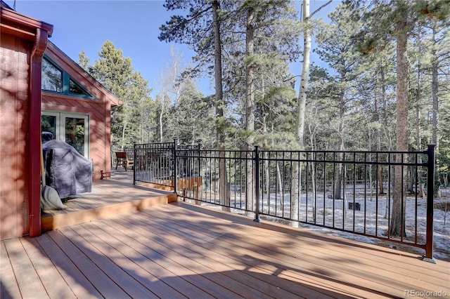 view of wooden deck