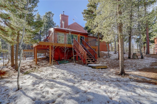 exterior space featuring a deck