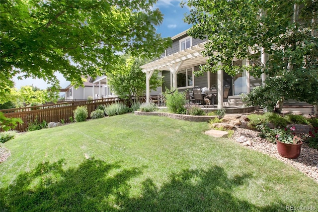 3027 Walnut Grove St, Erie, CO 80516 - view of yard featuring a pergola and a patio