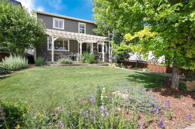 3027 Walnut Grove St, Erie, CO 80516 - rear view of property featuring a pergola