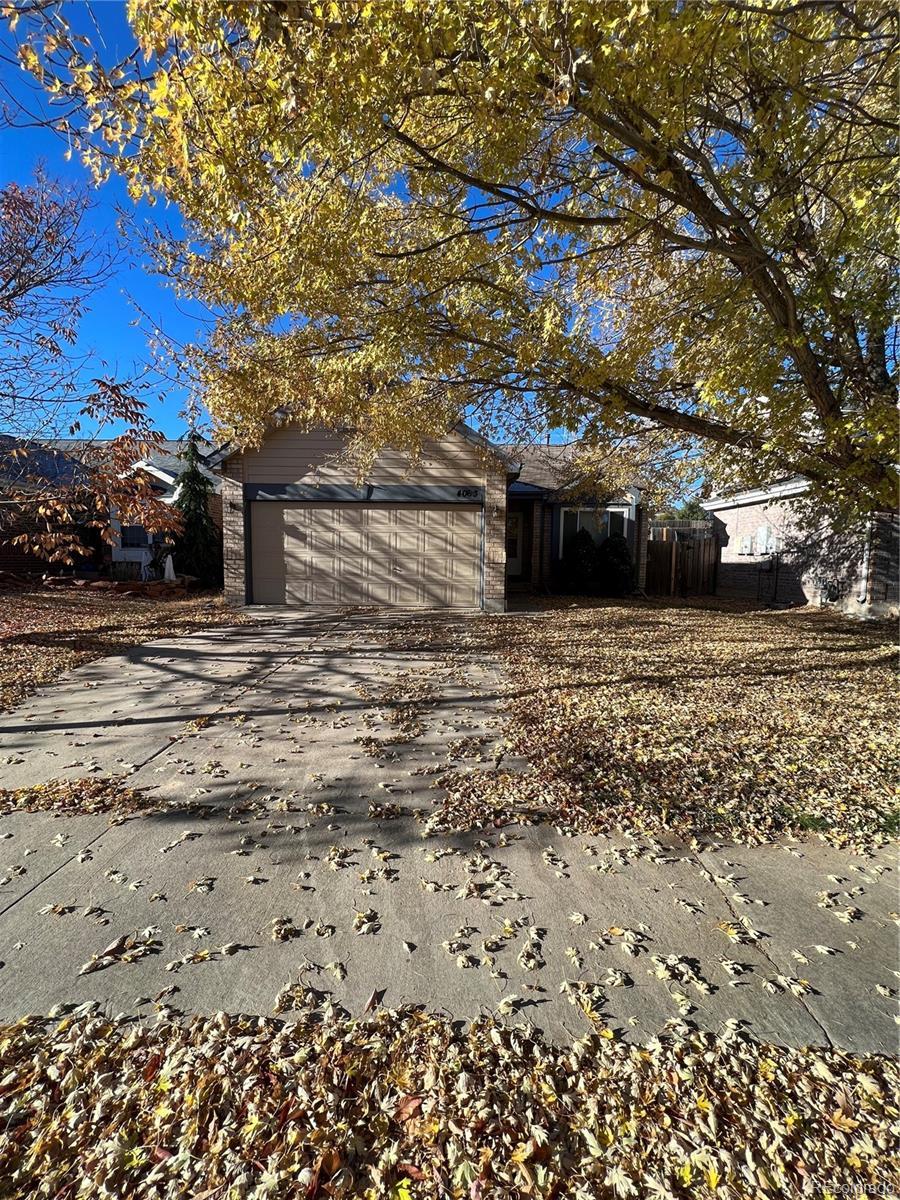 exterior space featuring a garage