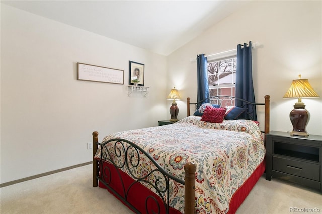 6545 Bonifas Ct, Colorado Springs, CO 80919 - bedroom featuring baseboards, carpet, and vaulted ceiling