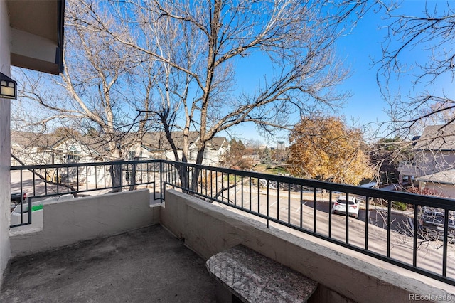 balcony with a residential view