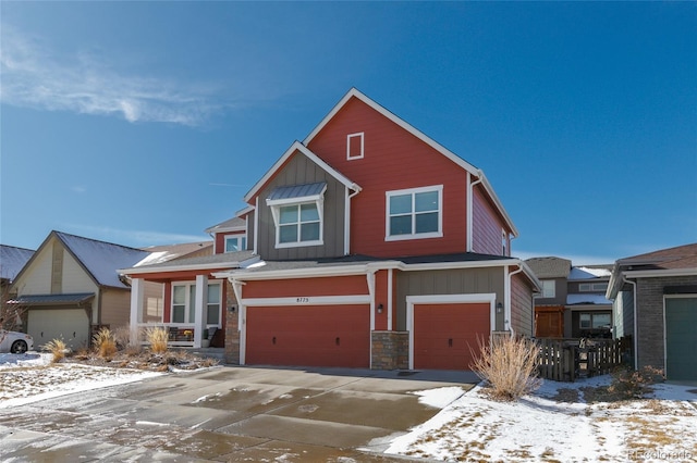 view of front of home with a garage