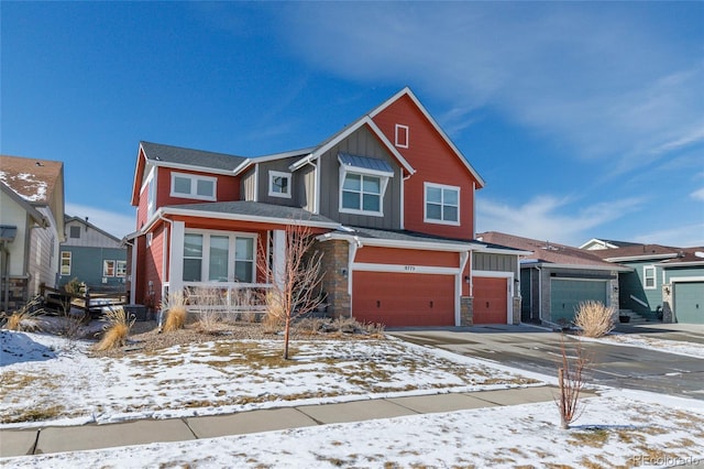 view of front of home with a garage