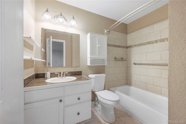2190 S Holly St Unit 207, Denver, CO 80222 - full bathroom with toilet, vanity, and tiled shower / bath