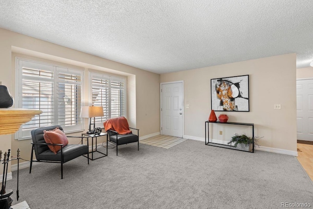 10212 W 80th Dr Unit C, Arvada, CO 80005 - living area featuring carpet and a textured ceiling