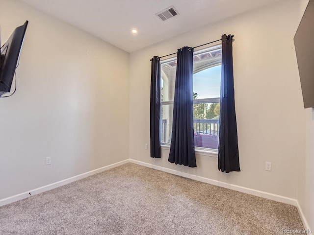 view of carpeted empty room