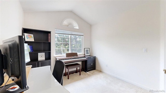2560 Concord Cir, Lafayette, CO 80026 - office with vaulted ceiling and light carpet