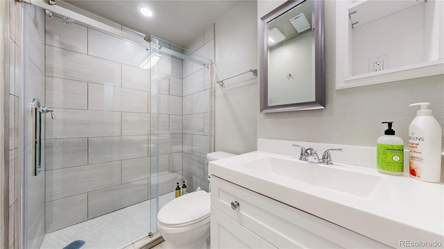 2560 Concord Cir, Lafayette, CO 80026 - bathroom featuring a stall shower and vanity