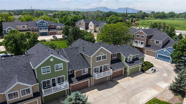 2560 Concord Cir, Lafayette, CO 80026 - aerial view of residential area featuring mountains