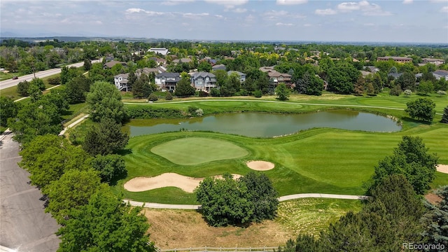 2560 Concord Cir, Lafayette, CO 80026 - aerial perspective of suburban area with a large body of water and a local golf course