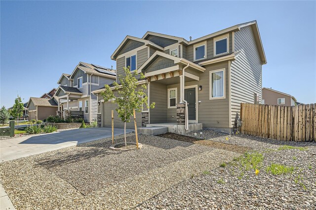 craftsman-style house featuring a garage