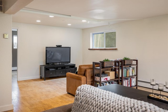 1194 Camp Eden Rd, Golden, CO 80403 - living room with recessed lighting, wood finished floors, and baseboards