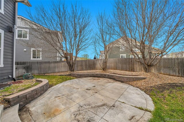 view of patio / terrace featuring a fenced backyard