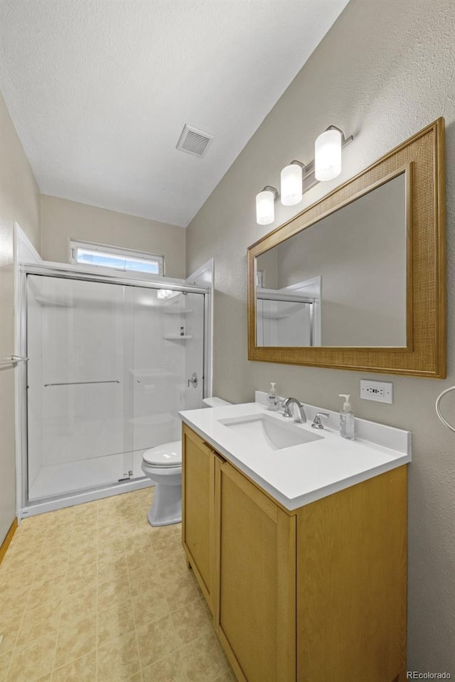 32501 E 137th Way, Brighton, CO 80603 - full bathroom with vanity, toilet, and a stall shower