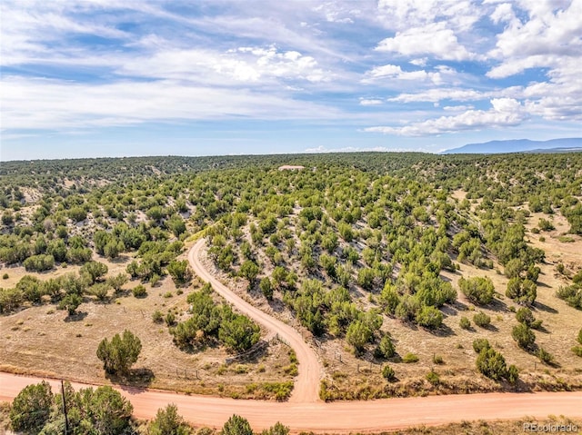 bird's eye view featuring a mountain view