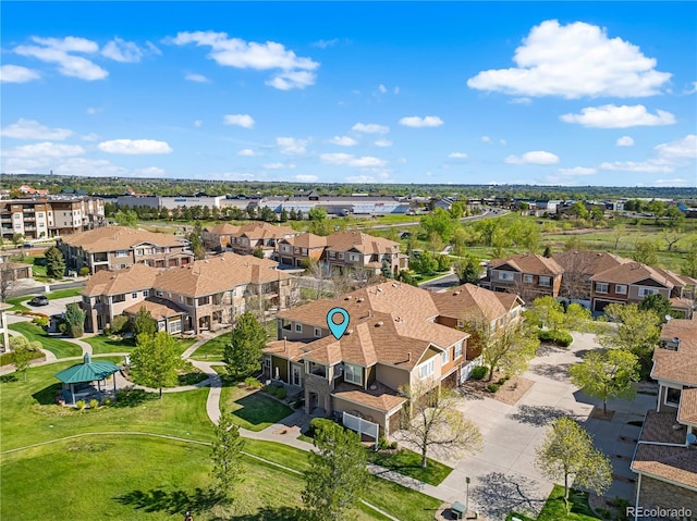 aerial view of residential area