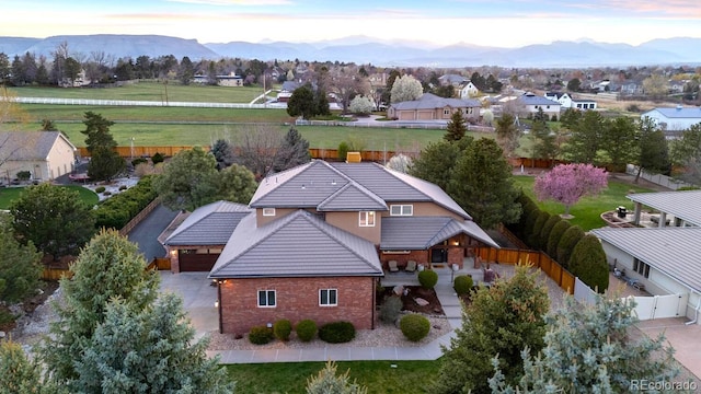 5925 Zinnia Ct, Arvada, CO 80004 - aerial view of property and surrounding area with mountains