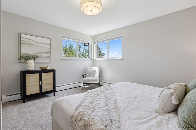 1931 Foothills Rd, Golden, CO 80401 - carpeted bedroom with a baseboard heating unit and baseboards