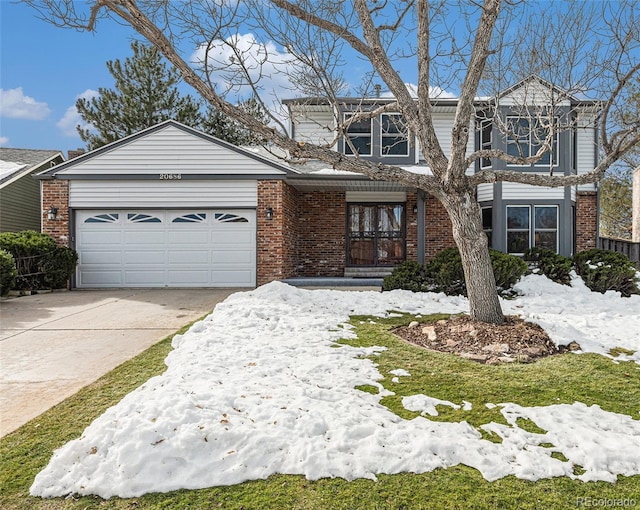 view of front of home featuring a garage