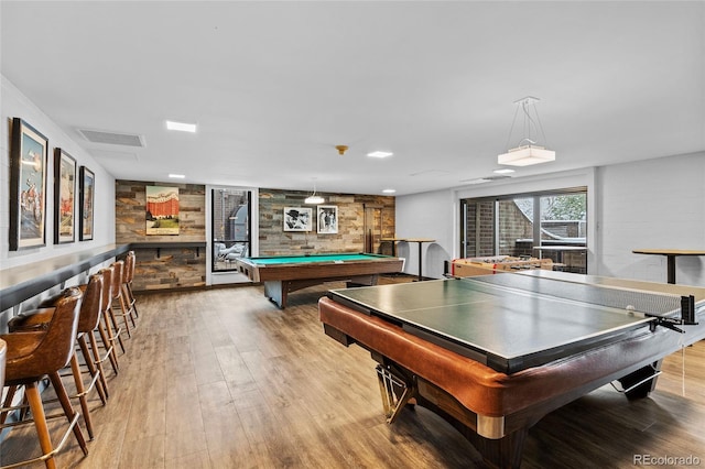 480 S Marion Pkwy Unit 802, Denver, CO 80209 - recreation room featuring billiards table and wood finished floors