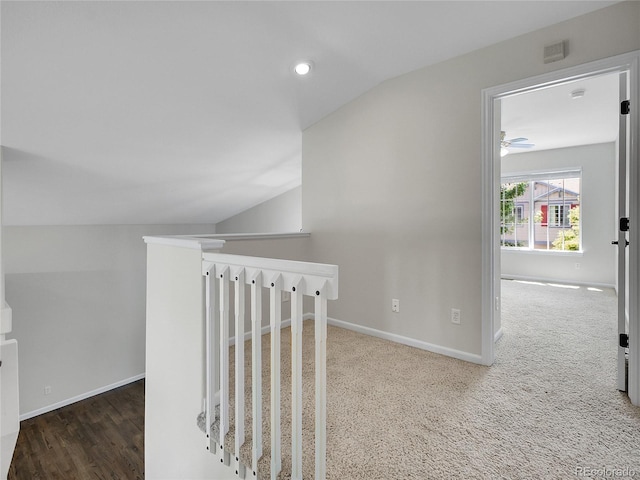 1288 S Beeler Ct, Denver, CO 80247 - corridor with vaulted ceiling, recessed lighting, and carpet flooring