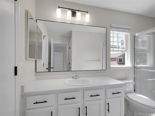 1288 S Beeler Ct, Denver, CO 80247 - full bathroom with vanity and a shower with shower door