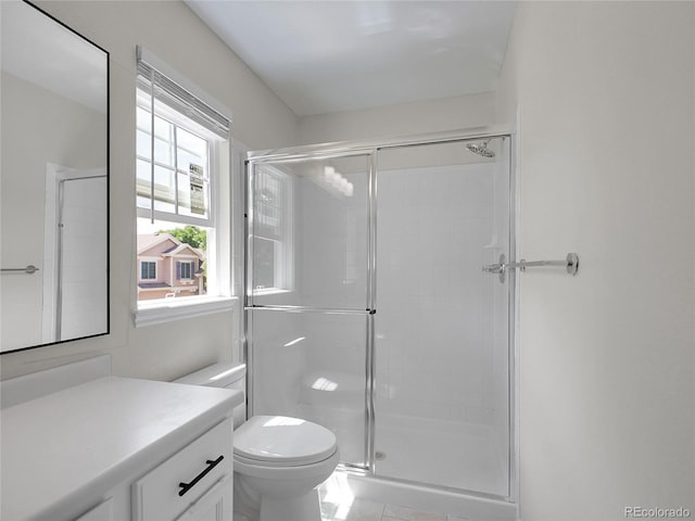 1288 S Beeler Ct, Denver, CO 80247 - bathroom with vanity and a stall shower