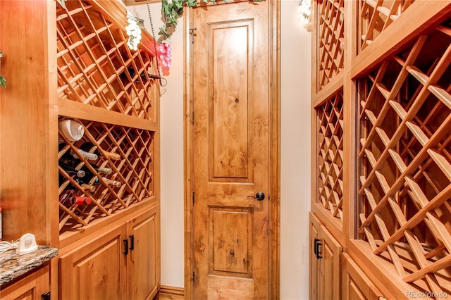 view of wine room