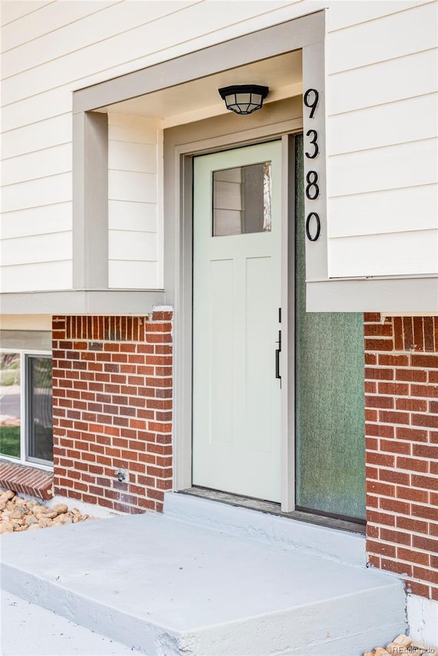view of doorway to property