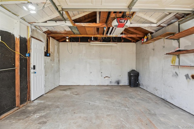 garage featuring a garage door opener