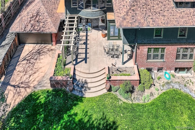 view from above of property