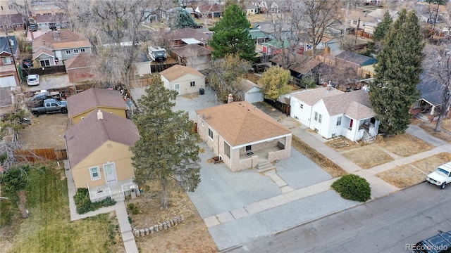 aerial view featuring a residential view