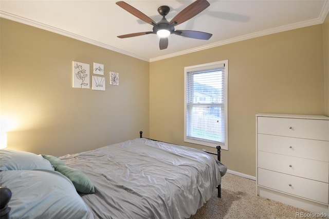 103 Aurelia St, Palmer Lake, CO 80133 - bedroom with ornamental molding, light carpet, and ceiling fan