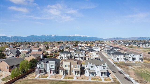 2449 Foerster Grass Vw, Colorado Springs, CO 80915 - birds eye view of property featuring a mountain view and a residential view