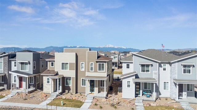 2449 Foerster Grass Vw, Colorado Springs, CO 80915 - exterior space featuring cooling unit, a residential view, and a mountain view