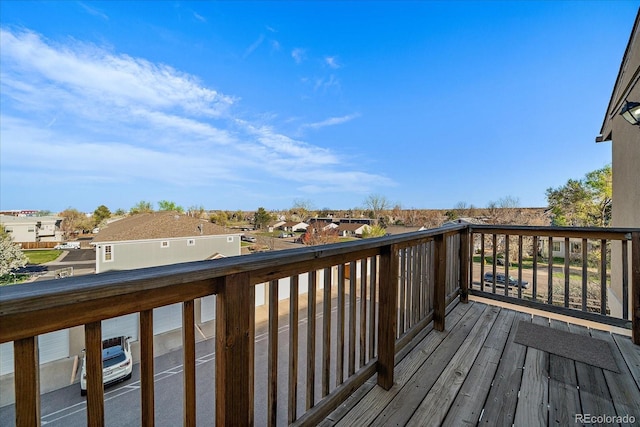 deck featuring a residential view