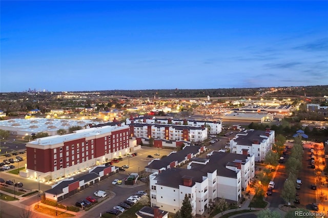 aerial view featuring a view of city
