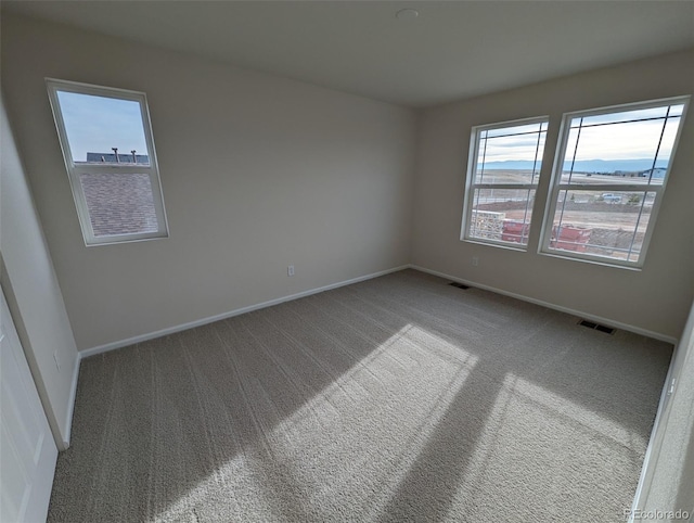 view of carpeted spare room