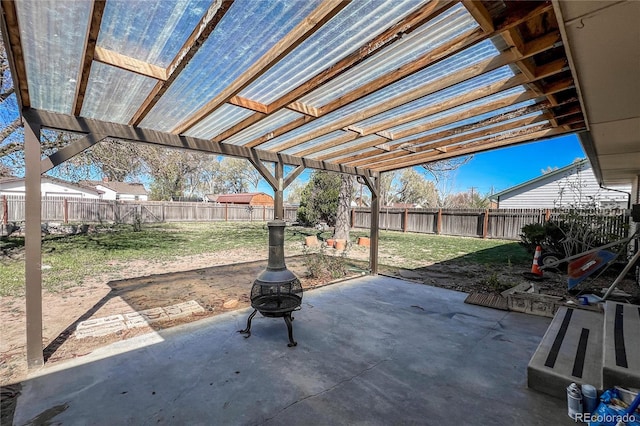 view of patio / terrace featuring a fenced backyard