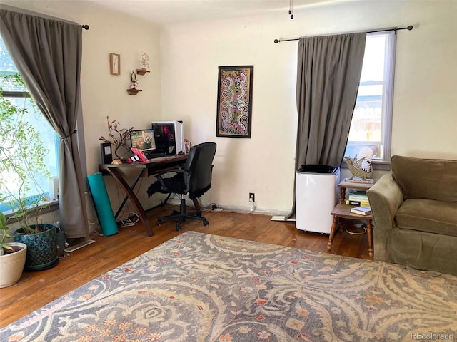 5350 Primrose Ln, Denver, CO 80221 - office area with wood finished floors